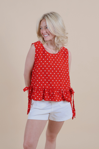 Stars Over Main Street Tie Top
