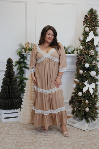 The Everly Lace Tiered Maxi Dress