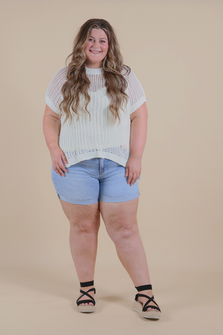 Ivory Coast Bow Knit Top in Plus