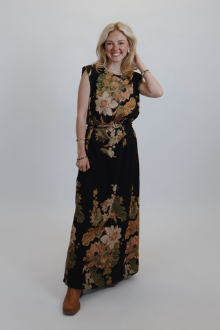 Golden Garden Midi Dress