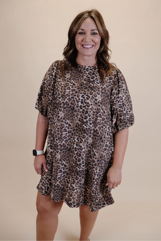 Spotted Charm Babydoll Dress in Plus
