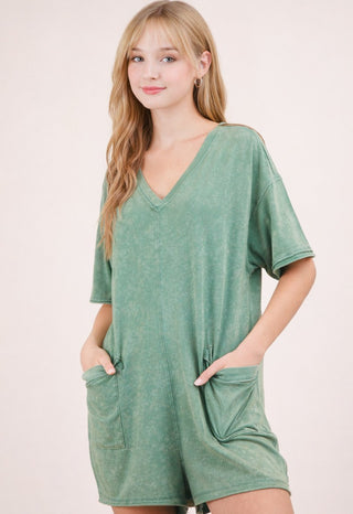 Casual Crush Mineral Wash Romper