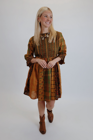 Patchwork Daydream Mini Dress