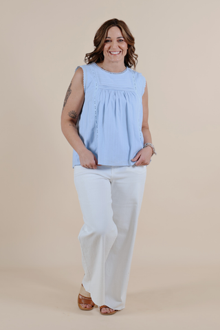 Lovely Babydoll Eyelet Top