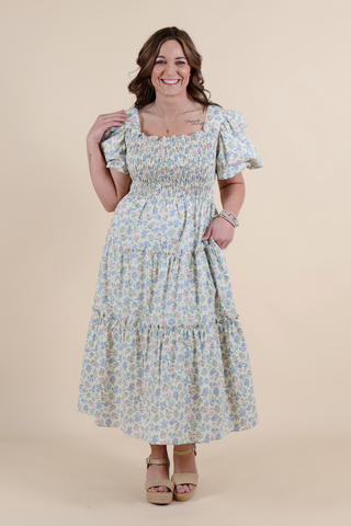 The Marigold Meadow Midi Dress