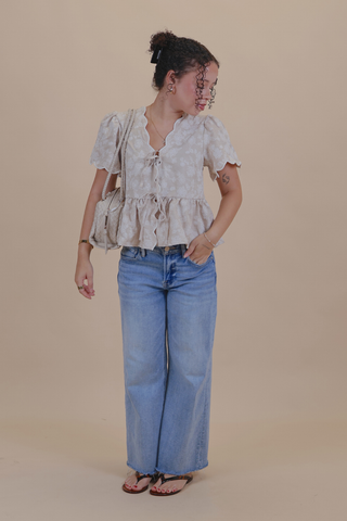 Delicate Bloom Peplum Top