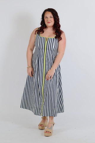 Harbor Breeze Stripe Midi Dress