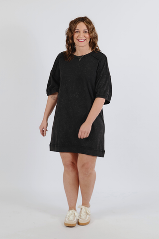 Easy Days Mineral Wash Mini Dress