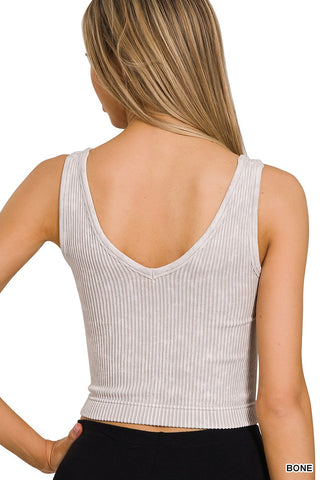 Seamless Ribbed Tank Top - MULTIPLE COLORS AVAILABLE