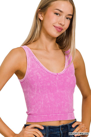 Seamless Ribbed Tank Top - MULTIPLE COLORS AVAILABLE