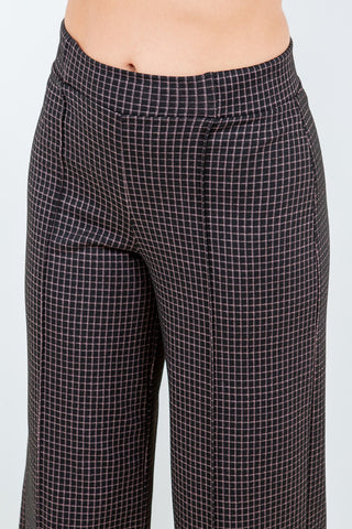 Polished Pull-On Cropped Wide Leg Pants
