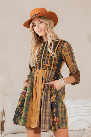 Patchwork Daydream Mini Dress