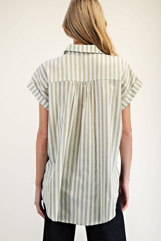 Sea Breeze Oversized Striped Top