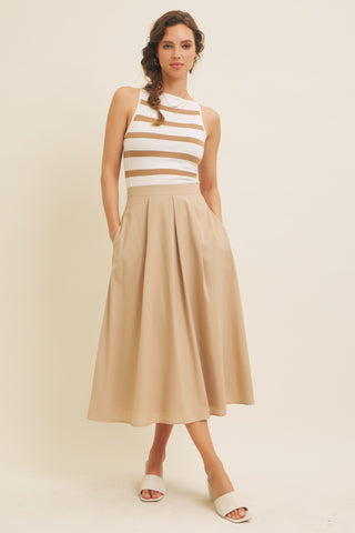 Simply Striped Latte Tank Top