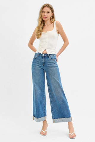 Cali Low Rise Wide Leg Jeans