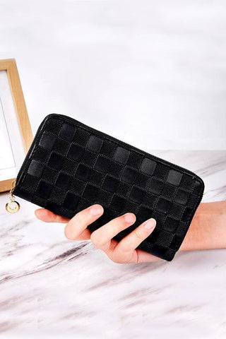 Checkered Leather Wallet - MULTIPLE COLORS AVAILABLE