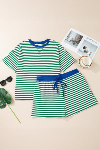 Varsity Stripe Curvy Set in Plus