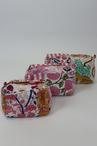 Large Quilted Cosmetic Bag