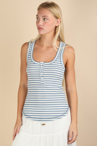 Summer Basic Striped Tank