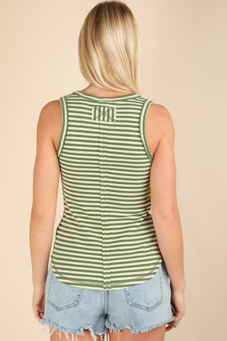 Summer Basic Striped Tank