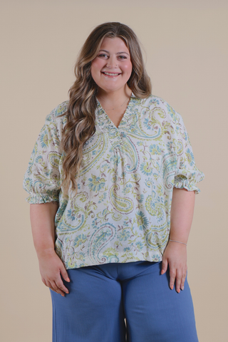 Willow Paisley Blouse in Plus
