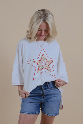 Liberty Bloom Star Patch Top