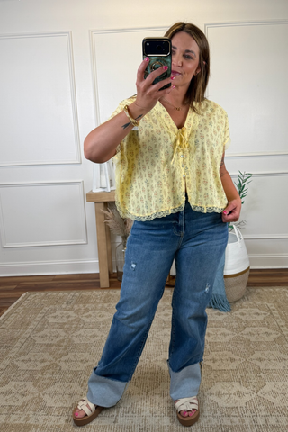 Buttercup Meadow Tie Blouse