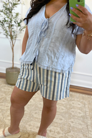 Coastal Breeze Stripe Shorts