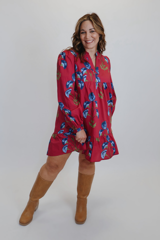 Mix Floral Babydoll Tunic Dress