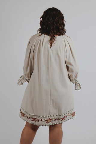 Meadow Whispers Embroidered Dress