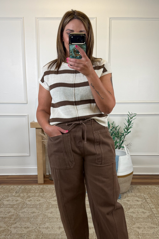 Driftwood Stripe Knit Top