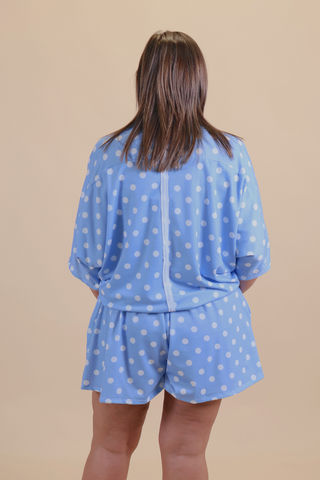 Blue Polka Dot Lounge Set