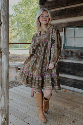 Elena Boho Baby Doll Mini Dress