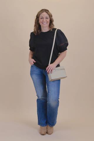 Simply Lovely Lace Sleeve Top