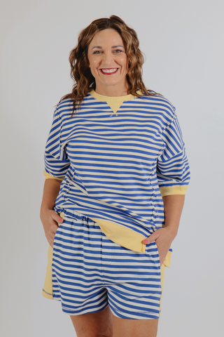 Bright Side Stripe Oversized Knit Top