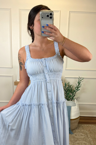 Harbor Stripe Midi Dress