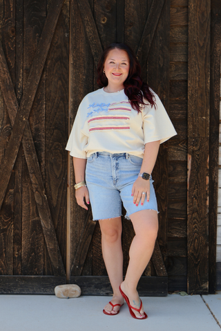 Liberty Lace Flag Pullover