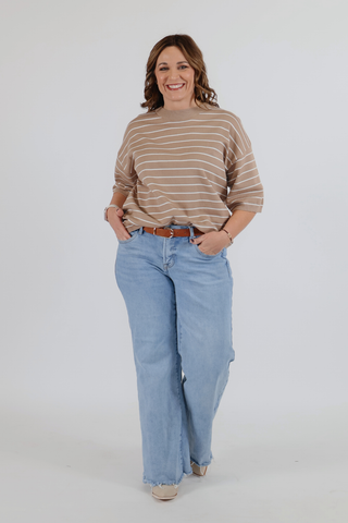 Fresh Start Striped Knit Top