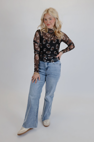 Game Day Glam Mesh Top