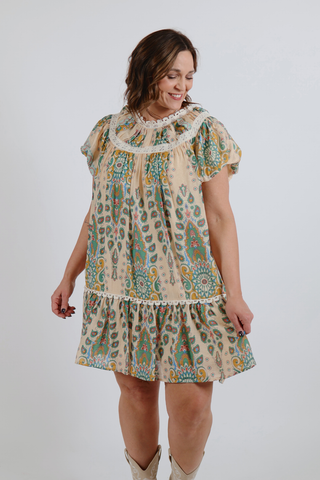 Meadow Grace Paisley Babydoll Dress