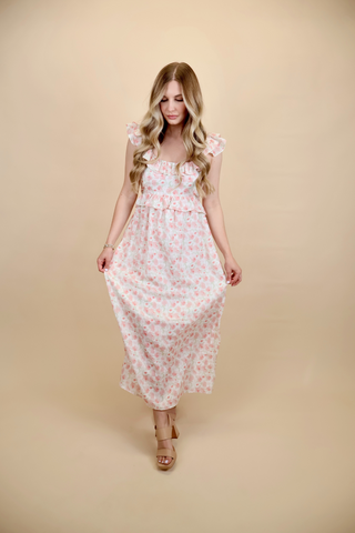 Sweet Garden Floral Midi Dress