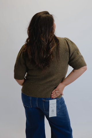 Autumn Essence Puff Sleeve Sweater Top