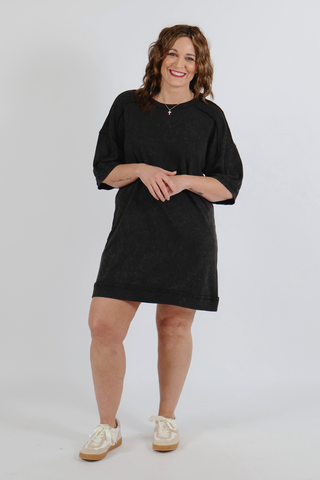 Easy Days Mineral Wash Mini Dress