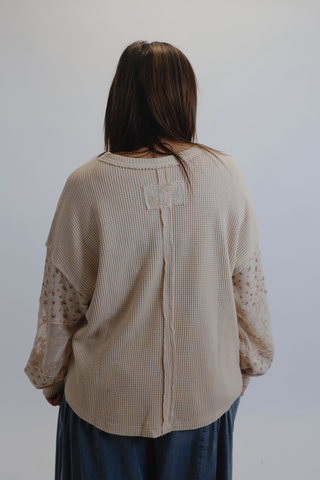 Lace & Waffle Harmony Pullover