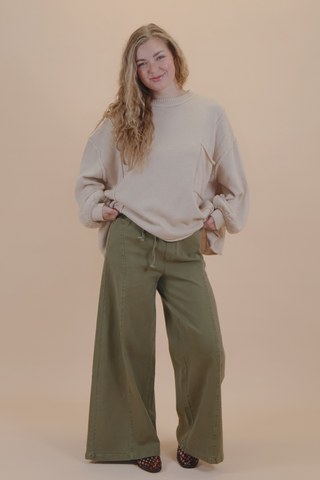 Everyday Ease Oversized Pocket Sweater