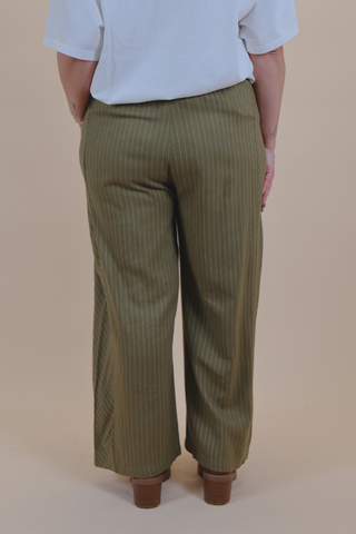 Harvest Pinstripe Wide Leg Pants