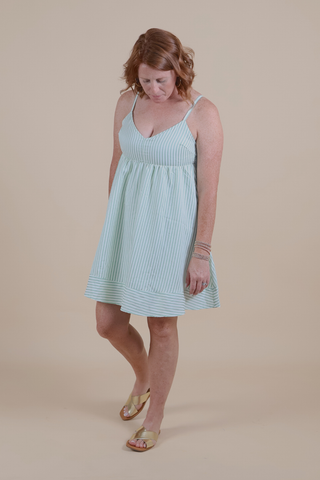 Green Grove Bow Mini Dress