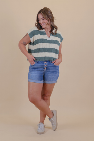 Seaside Stripe Sweater Top