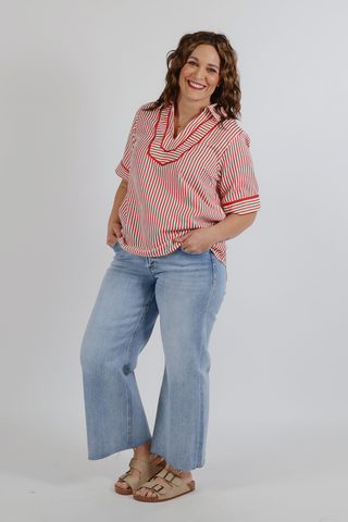 Scarlet Harbor Stripe Top