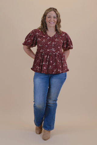 Falling for You Floral Babydoll Top